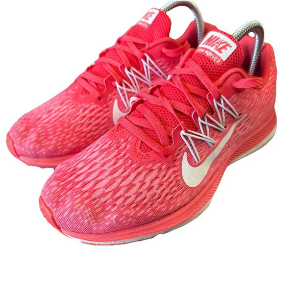 Nike Zoom Winflo 5 Sneakers Women's 7.5 Red Punch Athletic Running Shoe - Picture 1 of 8